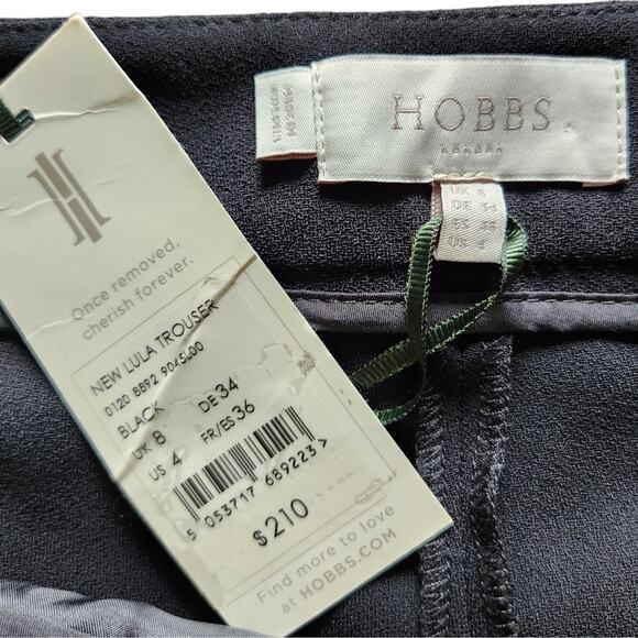 Hobbs London Lula trousers cropped black wide leg size 4 NWT - Picture 6 of 9